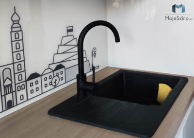 Białe Szkło Do Kuchni Grafika Krakow