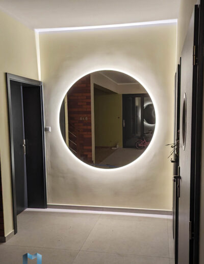 Lustro Do Wiatrolapu Okragle Z Poswiata Led