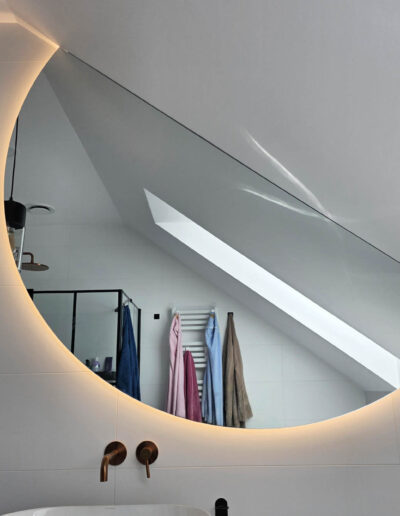 Lustro Polokragle Pod Skos Led