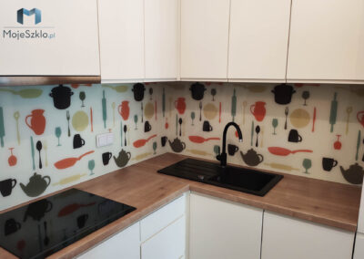 Panel Szklany Grafika Garnki Patelnie