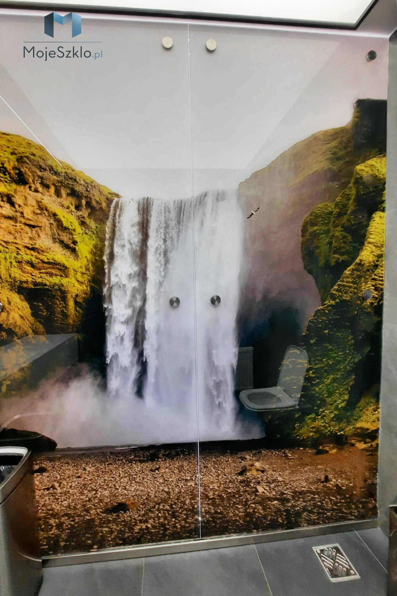 Panele Szklane Wodospad Do łazienki Panele Szklane Wodospad Do łazienki