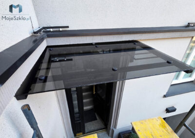 Szklany Dach Nad Drzwi Grafit