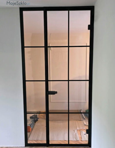 Loftowe Drzwi Szklane Z Przyswietlem