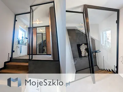 Szklana ścianka między piętrami